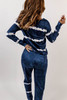 Blue Stripes Long Sleeves and Joggers Lounge Set