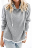 Gray Plain Hoodie with Lace Trims