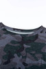 Crew Neck Camo Print T-shirt with Pocket