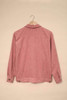 Pink Ribbed Corduroy Long Sleeve Jacket with Pocket