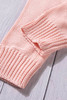 Pink Oversize Knitted Drop-shoulder Sleeve Sweater