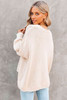 Beige Oversize Knitted Drop-shoulder Sleeve Sweater