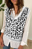 White V Neck Leopard Knitted Vest