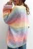 Multicolor Ombre Tie-dye Drop Shoulder Cardigan