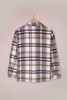 Pink Geometric Plaid Print Pocketed Shirt