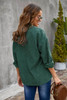 Green Corduroy Long Sleeve Button-up Shirt Coat