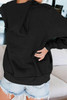 Black Long Sleeve Zipped Front Pocketed Hoodie with Fleece Black Long Sleeve Zipped Front Pocketed Hoodie with Fleece