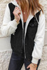 Black Sherpa Denim Splicing Buttoned Jacket