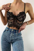 Black Plus Size Spaghetti Strap Lace Bralette