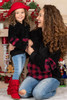 Mommy and Me Buffalo Plaid Hoodie Sweater