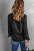 Black Rivet Corduroy Buttoned Long Sleeve Shirt with Pockets