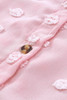 Pink Swiss Dot Buttoned Pocket Long Sleeve Shirt Pink Swiss Dot Buttoned Pocket Long Sleeve Shirt