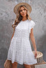 White Swiss Dot Layered Mini Dress White Swiss Dot Layered Mini Dress