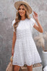 White Swiss Dot Layered Mini Dress White Swiss Dot Layered Mini Dress