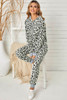 Leopard Print Hooded Top and Slim-fit Pants Loungewear Leopard Print Hooded Top and Slim-fit Pants Loungewear