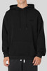 Black Drop-shoulder Pullover Men's Hoodie