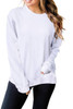 White Plain Crew Neck Pullover Sweatshirt White Plain Crew Neck Pullover Sweatshirt