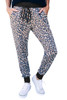 Leopard Print Drawstring Joggers with Side Pocket