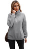 Gray Zipped Collar Sweatshirt