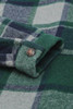 Green Plaid Print Buttoned Shirt Jacket