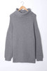 Gray Cozy Long Sleeves Turtleneck Sweater