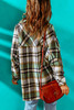 Green Plaid Shacket with Pocket