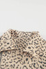 Leopard Print Zipper Lapel Collar Jacket