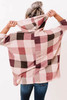 Oversize Checkered Pullover Hoodie