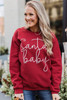 Christmas Santa Baby Print Pullover Sweatshirt Christmas Santa Baby Print Pullover Sweatshirt