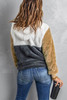 Gray Colorblock Fluffy Faux Fur Hoodie Gray Colorblock Fluffy Faux Fur Hoodie