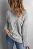 Gray Oversize Thick Pullover Sweater