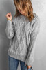 Gray Oversize Thick Pullover Sweater