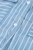 Sky Blue Striped Print Buttoned Shirt