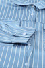 Sky Blue Striped Print Buttoned Shirt