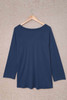 Blue Knit Tunic Top