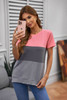 Gray Contrast Colorblock T-shirt