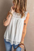 White Crochet Polka Dot Tank