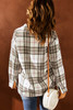 Buttoned Turn Down Collar Plaid Shacket Buttoned Turn Down Collar Plaid Shacket