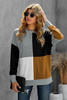 Color Block Round Neck Long Sleeves Pullover Sweatshirt