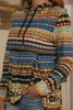 Multicolor Tribal Print Pullover Hoodie