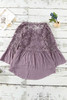 Purple Crochet Lace Button Top