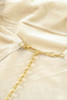 Khaki Chain Criss Cross Backless Spaghetti Strap Mini Dress