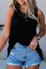 Black Crochet Lace Trim Tank Black Crochet Lace Trim Tank