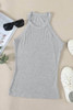 Gray Ribbed Knit Tank