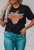 Cute Cattle Leopard O-Neck T-Shirt