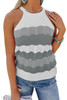 Gray Knit Colorblock Tank Top