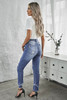 Distressed Mid Rise Skinny Denim Pants