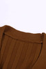 Brown Button Pocket Knit Cardigan