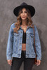 Rivet Pocket Button-up Denim Jacket