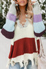 Light Gray Colorblock Distressed Sweater Light Gray Colorblock Distressed Sweater